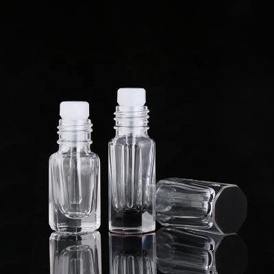 China CJ-2021 New Arrival Empty Personal Care Small Mold 3ml Attar Oil Glass Bottle Fancy Dome Lid Essential Oil Bottle for sale