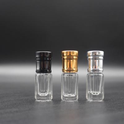 China CJ-Cheap Octagonal Empty Glass Personal Care 3ml 6ml 12ml Attar Essential Oil Bottle With Glass Stick For Oud Oil for sale