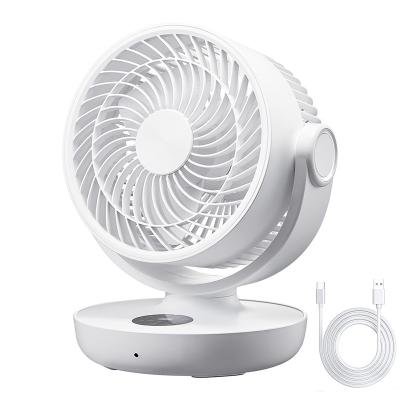 China USB Desktop Circulating Cordless Rechargeable Table Fan with Remote Control for sale