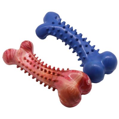 China Stocked Interactive Pet Dog Chew Toys Bones Durable Rubber Teething Puzzle Game Unique Porcelain Custom Design for sale