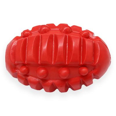 China Stocked Large Dogs Breeds Natural Clean Teeth Brush Dog Toy Ball For Chewers Aggressive Rubber Ball Feeder Pack Slow Interactive Goods for sale