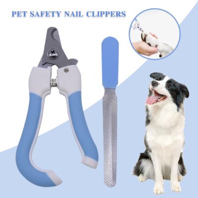 China Stocked 2 in 1 Dog Cat Dog Paw Claw Clipper Grooming Trimmer Cutter Scissors with Free Nail Fileer for sale