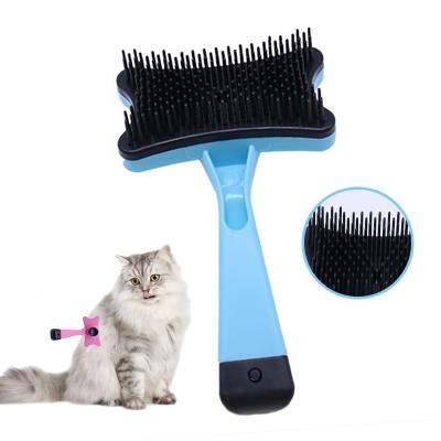 China Pet Grooming Comb Viable Clean Hair Open Knot Bathing for Cat and Dog Retractable Needle Self-Cleaning Brush for sale