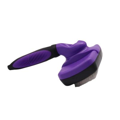 China Low Price Slicker Pet Stocked One-Click Cat and Dog Hair Cleaning Comb Stain and Grooming Hair Combing Brush for sale