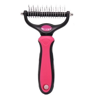 China Clean Beauty 2021 Hot Sale Pet Deshedding Tool Cat and Dog Deshedding Brush Hair Comb Pet Grooming Tools for sale