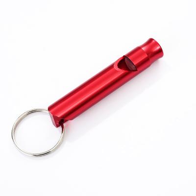 China Customizable Stocked Pangton Metal Whistle Pet Training Whistle Colored Key Chain Mini Whistle For Dogs for sale