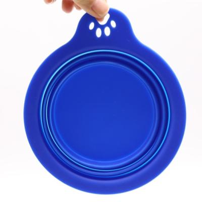 China Wholesale Stored Collapsible Dog Bowl With Non-slip Silicone Protection Dog Collapsible Puppy Drinking And Drinking Bowl for sale