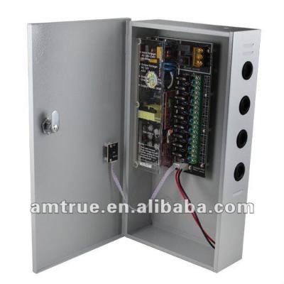 China dc 12v cctv power distribution box--dc12v 8amp 9way cctv backup power supply SIWD1208-09CB for sale