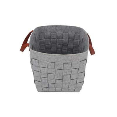 China Durable Factory Direct Capacity Felt Fabric Laundry Hamper Bag Large Eco-Friendly Laundry Hamper Organizer for sale