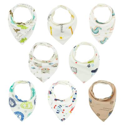 China CPC Certificate Washable Baby 8 Packs Cute Baby Bandana Drool Bibs Burp Clothes Baby Drool Bibs for sale