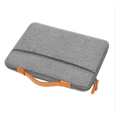 China Wholesale High Quality Concise Fully Protective / Eco-friendly Zipper Closure Felt Laptop Case From China for sale