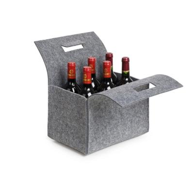 China Recyclable Christmas Gift 6 Bottles New Arrival Amazon Felt Wine Cooler Bag for sale