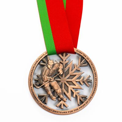 China Europe Hot Selling Custom Antique Hockey Medal Medallion for sale