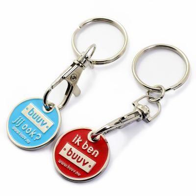 China Metal shopping cart coin key shopping cart and coin key plastic and shopping cart coin chain for sale