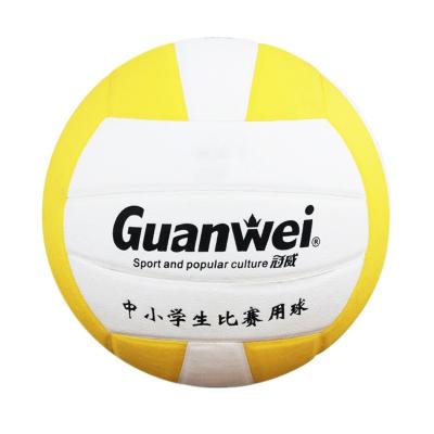 China Wholesale Custom Printed Colored PU Leather Brand Beach Volleyball Ball PU Leather Compound Volleyball for sale