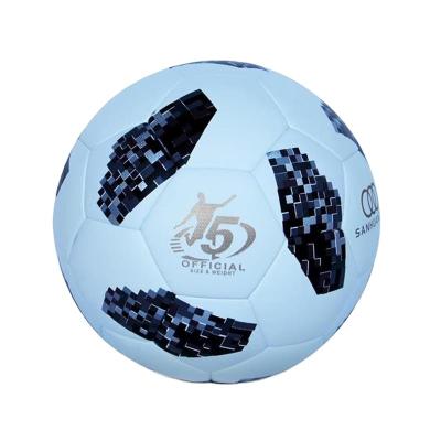 China Size 5 PU Retro Bumper Air Power Hover Professional Sports Selected Black White Soccer Ball for sale