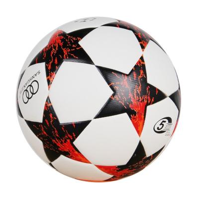 China Sanhuan Custom Logo Custom Brand PU PVC Machine Bonded Soccer Ball for sale