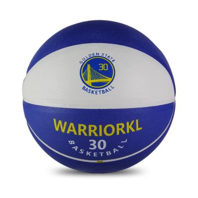 China Microfiber Factory Manufacture Durable Leather Microfiber Ball PU Leather Size 7 Blue White Basketball for sale