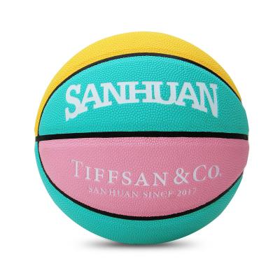 China Special Hot Selling Bright Cushioning Bright Colorful Basketball In Microfiber Coating Premium Hide Leather for sale