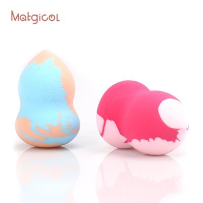 China Customized Private Label Soft Squash Shape Latex Soft Free Makeup Sponge With Packaging for sale