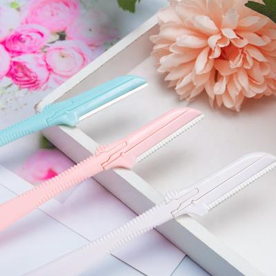 China Security Professional Women's Beauty Touch Razor Blade Fills Eyebrow With Rubber Housing for sale