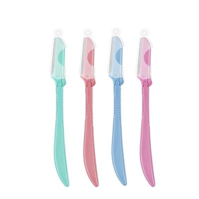 China Fashional Eyebrow Trimmer Multicolor Optional Women Eyebrow Removable Razor Face Shaving Blade for sale