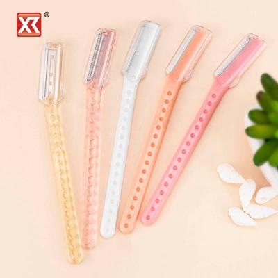 China Hot Sale 3 Pcs/Set Safety Women's Safe Eyebrow Handle Straight Eyebrow Razor for sale