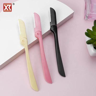 China Private Label Security Professional ABS Foldable Eyebrow Razor Customized by Professional Security for sale