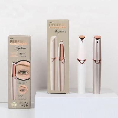 China Painless Rechargeable Hair Removal Pen Safety USB Lady Eyebrow Trimmer Electric Shaver for sale