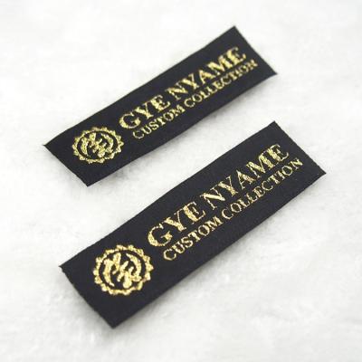 China Sustainable High Quality Luxury Woven Fold Over Apparel Labels Custom Soft Woven Neck Label For Shirt. for sale