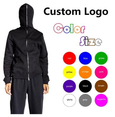 China Anti-wrinkle New Fashion OEM Custom Design Casual Logo Face Zipper Men Cotton Unisex Blank Full Full Hoodies Zip Hoodie/ for sale