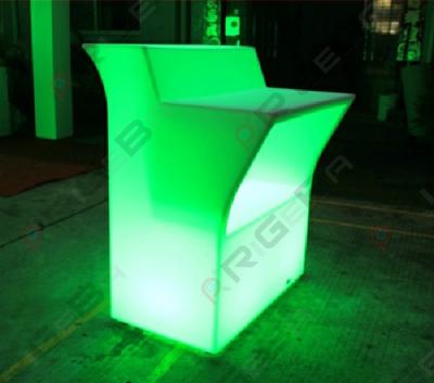 China PE Plastic Material Manufacture New Promotion Modern Portable LED Table LED Upright Bar Counter for sale