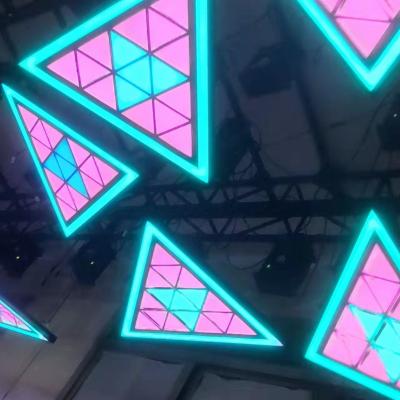 China Newest Theme Park Design Led Triangle Lifting Light For Night Club for sale