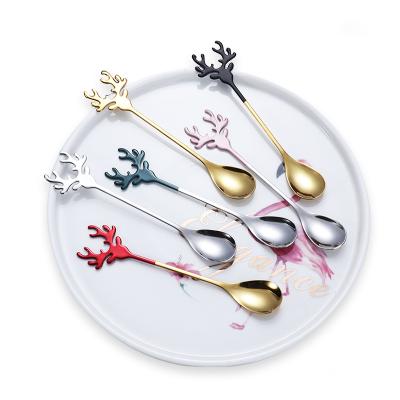 China Sustainable Tea Coffee Honey Gold Stainless Steel Cheap Spoon Set Sustainable Factory Customized for sale