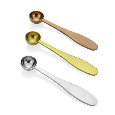 China Mini 2.5ml 5ml Food Grade Matcha Stainless Steel Viable Teaspoon Viable Dosers for sale