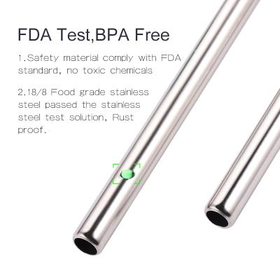 China High Quality Sustainable Stainless Steel Straw Stainless Steel Canudo Sustainable Juice Straw For Drinking for sale