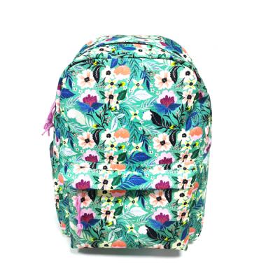 China Flower college backpack sublimation bookbags waterproof customized daily school backpack for girls for sale