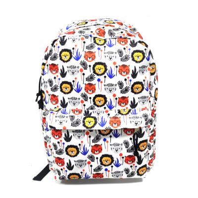 China 2021 Waterproof Popular Fashion 17 Inch Student Backpack Animal Polyester All Over Print Sublimated Backpack for sale