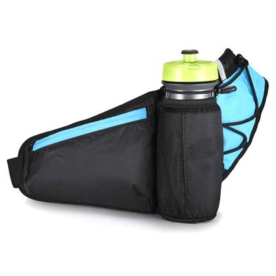 China Water Proof Fashion Waist Pouch Fanny Bag Running Belt Waist Bag With Water Bottle Holder For Women Men for sale