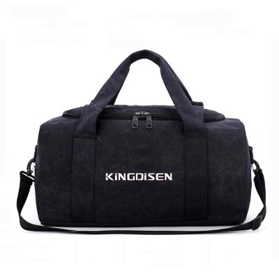 China Fashion Wholesale Large Capacity Canvas Travel Bag Sports Gym Bag For Duffel Bag Custom Logo for sale