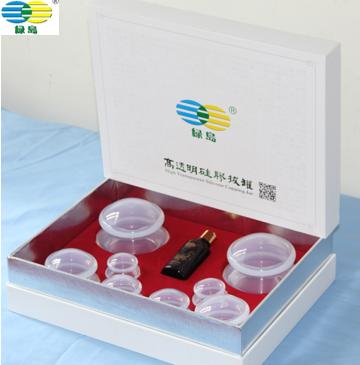 China Convenient Hijama Gift Package High Quality Transparent Silicone Cupping With Massage Oil Hijama TCM Cupping Cupping Therapy for sale