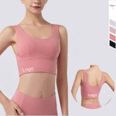 China New LULU Energy Gym Activewear Workout Sportswear Breathable Sportswear Padded Yoga Bra Plus Size Women Sports Strappy Bra for sale