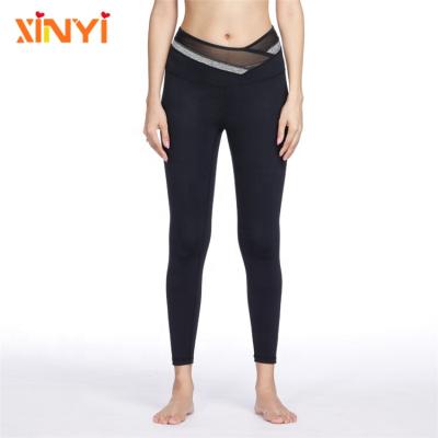 China Custom Antibacterial Mesh Compression Pants Women Sportswear Gym Fitness Gaiters Pants for sale