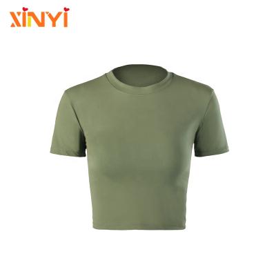 China Gym T-shirt Activewear Gym Interesting Simple Quick Dry Short Shirts Custom Crop Tops Vacuum Compression Antibacterial To Increase Jogging for sale