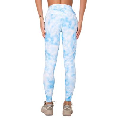 China American hot sale link dye breathable yoga pants new design women running leggings factory wholesale yoga leggings for sale