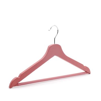 China Promotion 2020 New Style Antique Rose Colored Household Clothes Hanger With Anti Slip Colored Rubber for sale