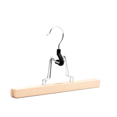 China Ushine Multifunctional Manufacturer High Quality Wooden Trouser Clamp Hanger for sale