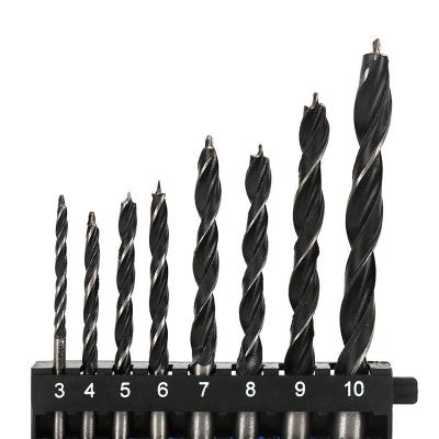 China 8Pcs High Quality Wood Drilling Brad Point Wood Drill Bits Rolled by Carbon Steel for Hole Wood Drilling for sale