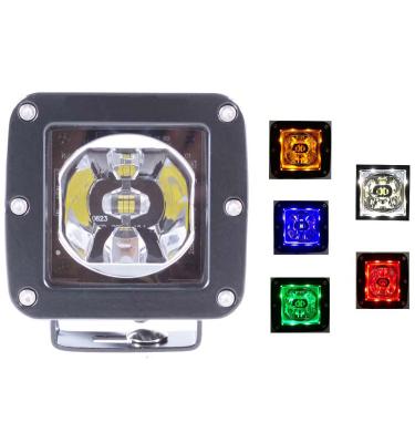 China New Technic Die Casting Aluminum Housing 3inch RGB Led Pods With Remote Control for sale