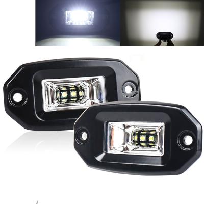 China 2020 New Design 20W 4 Inch 9-30V Offroad Flood Beam Vehicle Trucks 2020 Flush Mount LED 4x4 Run Lights For Offroad Vehicle for sale